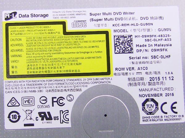 DELL DVD+/-RW 8x 9.5T GU90N Hlds                                  9M9FK - Image 2