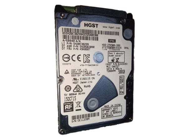 LENOVO Hard Drive 500G 7200 DT2 SATA3 OPAL                          45K0687 - Image 2