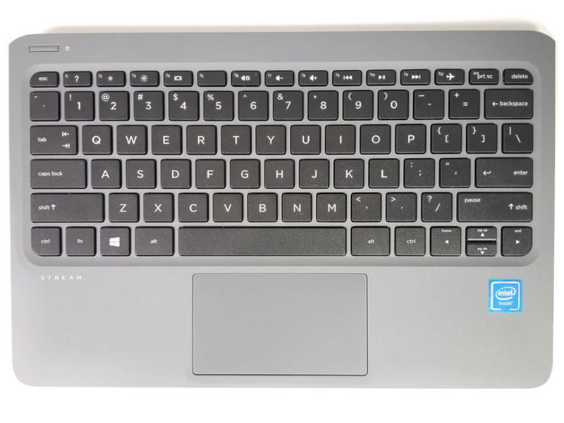 thumbnail image 2 of Genuine HP Stream 11-d Blue Palmrest Assembly With Keyboard & Touchpad Cover - 794447-001 2 of 4